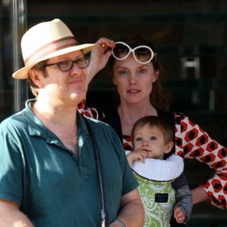 Leslie Stefanson, her fiance James Spader and son Nathaneal Spader